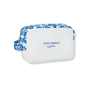 Dolce & Gabbana White and Blue Travel Pouch